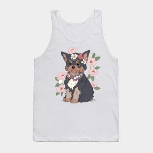 Floral Yorkie Delight Tank Top